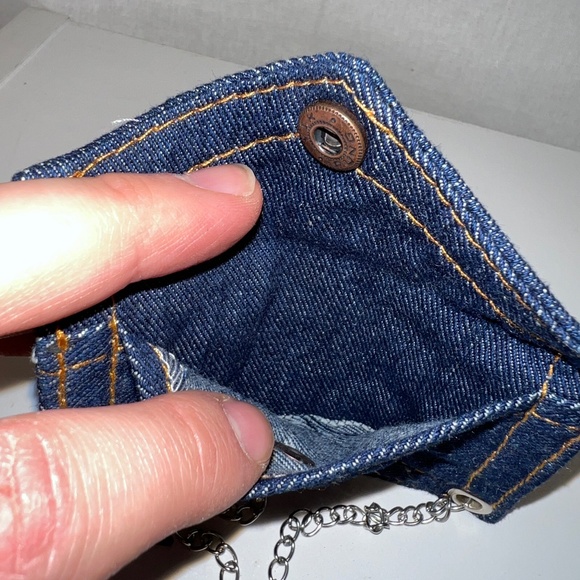 True Religion Swim - Vintage Rare Wallet on Chain/Coin Pouch in Denim  - 80% OFF - Picture 4 of 4
